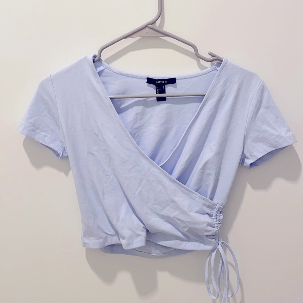 Forever 21 powder blue crop top